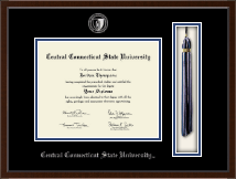 Central Connecticut State University Tassel Edition Diploma Frame in Delta