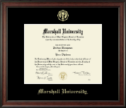 Marshall University Gold Embossed Diploma Frame in Studio