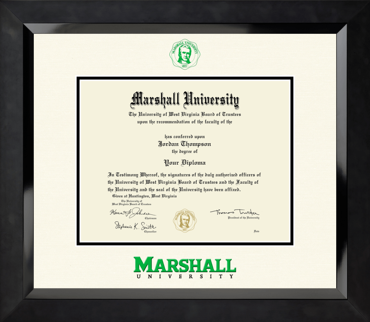 Marshall University Dimensions Diploma Frame in Eclipse Item 335615