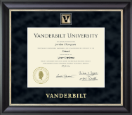 Vanderbilt University Regal Edition Diploma Frame in Noir