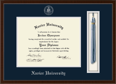 Xavier University diploma frame - Tassel & Cord Diploma Frame in Delta