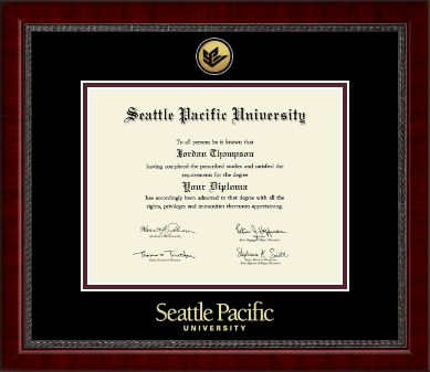 Seattle Pacific University diploma frame - Gold Engraved Medallion Diploma Frame in Sutton