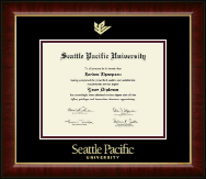 Seattle Pacific University Gold Embossed Diploma Frame in Murano