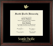 Seattle Pacific University Gold Embossed Diploma Frame in Studio