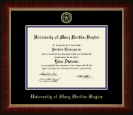 University of Mary Hardin-Baylor Gold Embossed Diploma Frame in Murano