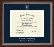 Xavier University diploma frame - Silver Embossed Diploma Frame in Devonshire
