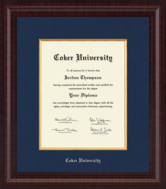 Coker University diploma frame - Presidential Edition Diploma Frame in Premier