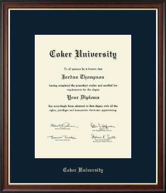 Coker University diploma frame - Gold Embossed Diploma Frame in Studio Gold
