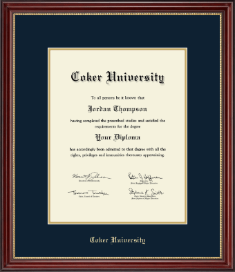 Coker University diploma frame - Gold Embossed Diploma Frame in Kensington Gold