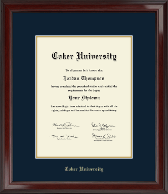 Coker University diploma frame - Gold Embossed Diploma Frame in Encore