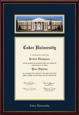 Coker University diploma frame - Campus Scene Diploma Frame in Galleria