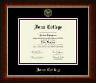Iona College Gold Embossed Diploma Frame in Murano