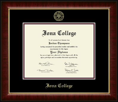 Iona College diploma frame - Gold Embossed Diploma Frame in Murano