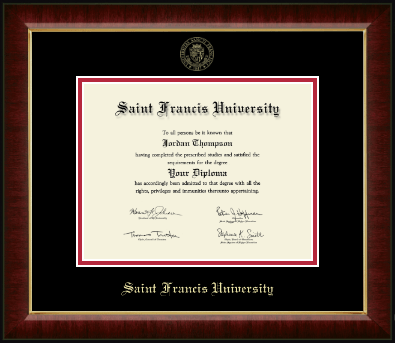 Saint Francis University diploma frame - Gold Embossed Diploma Frame in Murano