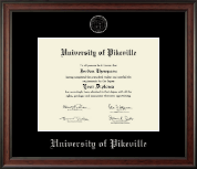University of Pikeville Silver Embossed Diploma Frame in Studio