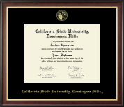 California State University Dominguez Hills Gold Embossed Diploma Frame in Studio Gold