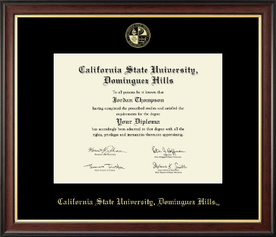 California State University Dominguez Hills diploma frame - Gold Embossed Diploma Frame in Studio Gold