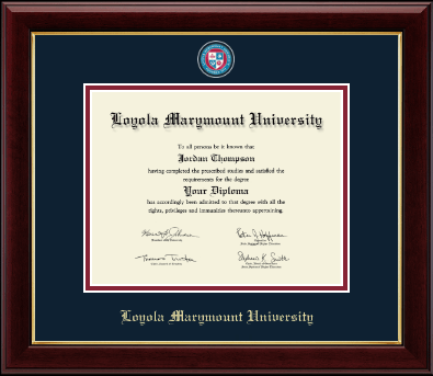 Loyola Marymount University diploma frame - Masterpiece Medallion Diploma Frame in Gallery
