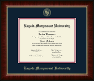 Loyola Marymount University Gold Embossed Diploma Frame in Murano