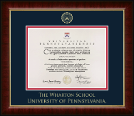 University of Pennsylvania certificate frame - Gold Embossed Certificate Frame in Murano