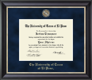 University of Texas at El Paso Regal Edition Diploma Frame in Noir