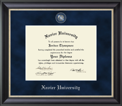 Xavier University diploma frame - Regal Edition Diploma Frame in Noir