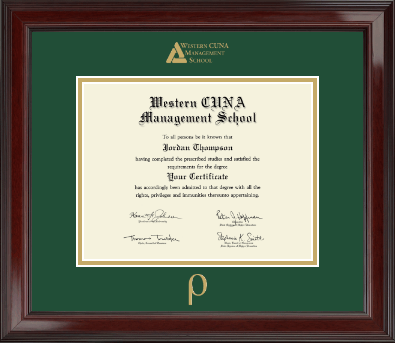 Western CUNA Management School certificate frame - Dimensions Certificate Frame in Encore