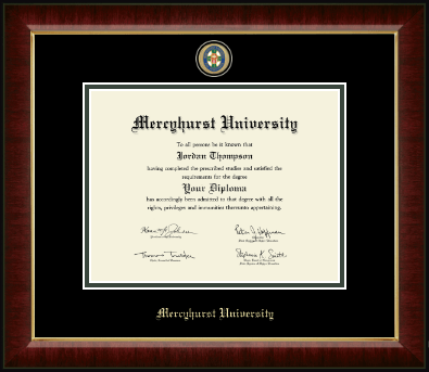 Mercyhurst University diploma frame - Masterpiece Medallion Diploma Frame in Murano