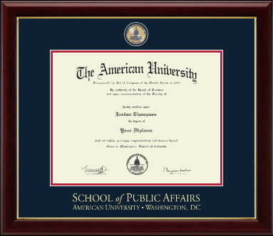 American University diploma frame - Masterpiece Medallion Diploma Frame in Gallery