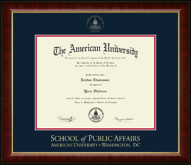 American University diploma frame - Gold Embossed Diploma Frame in Murano