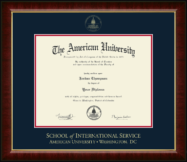 American University diploma frame - Gold Embossed Diploma Frame in Murano
