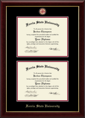Ferris State University diploma frame - Masterpiece Medallion Double Diploma Frame in Gallery