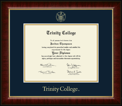 Trinity College diploma frame - Gold Embossed Diploma Frame in Murano