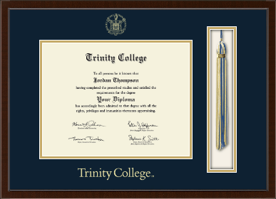 Trinity College diploma frame - Tassel & Cord Diploma Frame in Delta