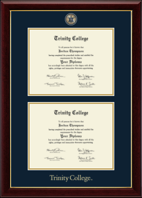 Trinity College diploma frame - Masterpiece Medallion Double Diploma Frame in Gallery