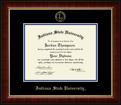 Indiana State University diploma frame - Gold Embossed Diploma Frame in Murano