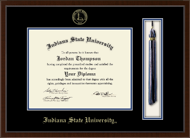 Indiana State University diploma frame - Tassel & Cord Diploma Frame in Delta