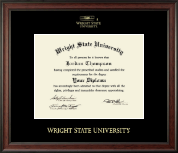 Wright State University Gold Embossed Diploma Frame in Studio
