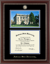 Indiana State University diploma frame - Masterpiece Medallion Campus Scene Diploma Frame in Chateau