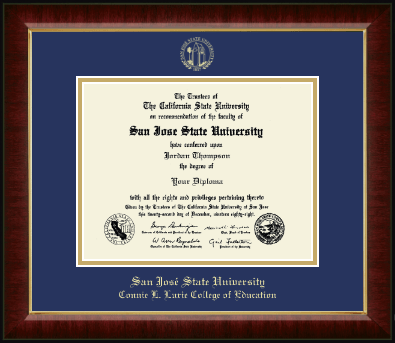 San Jose State University diploma frame - Gold Embossed Diploma Frame in Murano