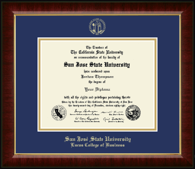 San Jose State University diploma frame - Gold Embossed Diploma Frame in Murano