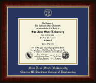 San Jose State University Gold Embossed Diploma Frame in Murano