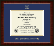 San Jose State University diploma frame - Gold Embossed Diploma Frame in Murano