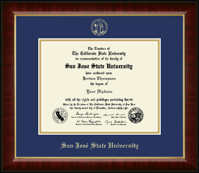 San Jose State University diploma frame - Gold Embossed Diploma Frame in Murano