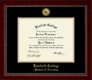 Linfield College Gold Engraved Medallion Diploma Frame in Sutton