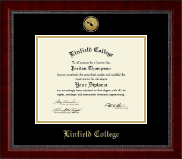 Linfield College diploma frame - Gold Engraved Medallion Diploma Frame in Sutton