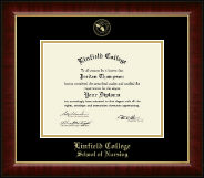 Linfield College Gold Embossed Diploma Frame in Murano