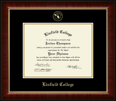 Linfield College diploma frame - Gold Embossed Diploma Frame in Murano