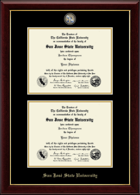 San Jose State University diploma frame - Masterpiece Medallion Double Diploma Frame in Gallery