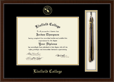 Linfield College diploma frame - Tassel & Cord Diploma Frame in Delta